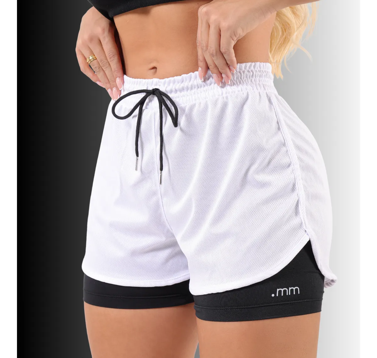 Short Duplo Compressão Fitness Bermuda Academia Feminino